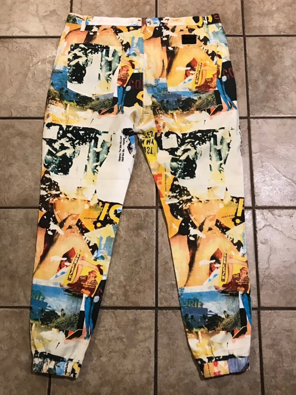 Men's Akoo All Over Print Jogger Pants-Size 42